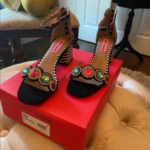 Betsey Johnson jeweled sandals